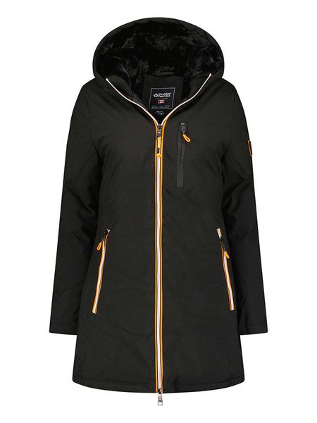 Canadian Peak Parka "Cassimineak" w kolorze czarnym rozmiar: M. Czarne płaszcze Canadian Peak, m, z aplikacjami, bez kaptura. Za 171.28 zł.