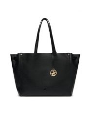 Beverly Hills Polo Club Torebka BHPC-S-005-07 Czarny. Czarne shopper bag Beverly Hills Polo Club, bez wzorów, ze skóry, bez dodatków. Za 299.99 zł.