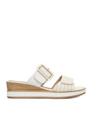 Remonte Klapki CEO-D6463-80 Écru. Klapki Remonte, bez wzorów, ze skóry, bez obcasa, bez zapięcia. Za 349.99 zł.