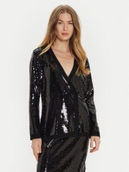 TWINSET Marynarka 242TT3145 Czarny Straight Fit. Czarne marynarki i żakiety Twinset, xs, bez wzorów, z syntetyku, bez ramiączek. Za 829.99 zł.