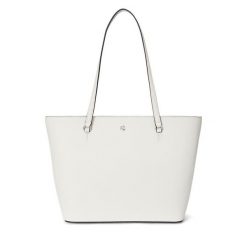 Torebka LAUREN RALPH LAUREN. Białe shopper bag Lauren Ralph Lauren, bez wzorów, bez dodatków. Za 709.99 zł.