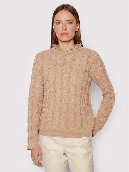 United Colors Of Benetton Sweter 1335D2467 Brązowy Regular Fit. Brązowe swetry United Colors Of Benetton, xl, bez wzorów, z syntetyku, bez ramiączek. Za 269.99 zł.