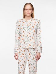 Pieces Piżama 17147221 Biały Regular Fit. Białe piżamy Pieces, xs, bez wzorów, z bawełny, bez kołnierzyka, bez ramiączek. Za 179.99 zł.
