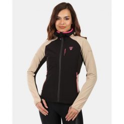 Damska kurtka softshell Kilpi BALEO-W. Brązowe kurtki do biegania Kilpi, s, bez wzorów, z nylonu, bez kaptura, do biegania. Za 422.05 zł.