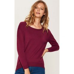 Sweter z asymetrycznym dołem - Bordowy. Swetry marki INESIS. W wyprzedaży za 39.99 zł.