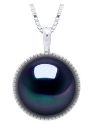 Mitzuko Srebrny naszyjnik z zawieszką - dł. 42 cm rozmiar: onesize. Niebieskie naszyjniki Mitzuko, z materiału, z perłą, srebrne. Za 252.99 zł.