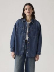 Levi's Koszula dżinsowa "Iris" w kolorze niebieskim rozmiar: S. Niebieskie koszule Levi's, s, bez wzorów, z bawełny, bez kołnierzyka, bez ramiączek. Za 179.95 zł.