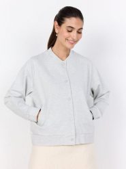 Soyaconcept® kurtka dresowa - SC-Nanni Kobiety szary, XXL. Szare kurtki xxl, bez wzorów, z dresówki, bez kaptura. Za 169.95 zł.