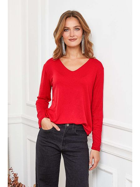 Joséfine Wełniany sweter "Abi" w kolorze czerwonym rozmiar: L. Czerwone swetry Joséfine, l, bez wzorów, z wełny, bez ramiączek. Za 174.84 zł.