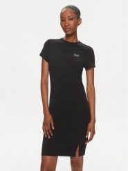 Tommy Jeans Sukienka letnia Script DW0DW17926 Czarny Regular Fit. Czarne sukienki Tommy Jeans, xxs, bez wzorów, z bawełny, bez kołnierzyka, bez ramiączek. Za 179.99 zł.