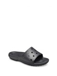 Crocs Klapki w kolorze czarnym rozmiar: 37-38. Czarne klapki Crocs, bez wzorów, z materiału, z otwartym noskiem, bez obcasa, bez zapięcia. Za 69.08 zł.