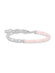Thomas Sabo Srebrna bransoletka z kwarcem różowym rozmiar: onesize. Różowe bransoletki thomas sabo, z kwarcem, srebrne. Za 139.95 zł.