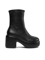 Bronx Botki Ankle boots 47516-A Czarny. Czarne botki Bronx, bez wzorów, bez obcasa, na słupku, bez zapięcia. Za 319.99 zł.