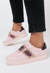 Różowe Sneakersy Call My Name. Czerwone buty sportowe lifestyle Born2be, na jesień, z aplikacjami, z jeansu, eleganckie, przed kostkę, bez zapięcia. W wyprzedaży za 50.99 zł.