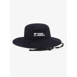 Kapelusz turystyczny Mons Royale Velocity Bucket Hat. Czarne kapelusze Mons Royale, bez wzorów, sportowe. Za 151.99 zł.