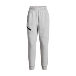 Spodnie Joggery Under Armour Unstoppable Flc Damskie. Szare spodnie sportowe Under Armour, bez wzorów, z bawełny, do biegania. Za 438.00 zł.