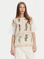 Weekend Max Mara T-Shirt Pampas 2515941082 Biały Relaxed Fit. Białe t-shirty Weekend Max Mara, s, bez wzorów, z bawełny, bez kołnierzyka, bez ramiączek. Za 579.99 zł.