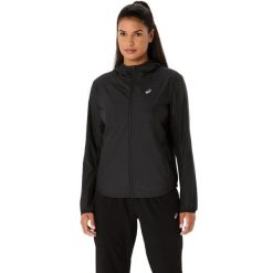 Damska kurtka wodoodporna Asics Core. Czarne kurtki ASICS, na zimę, uniwersalny, bez wzorów, z materiału, eleganckie. Za 312.25 zł.