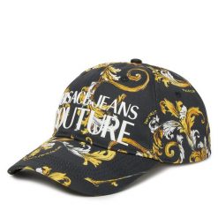 Czapka z daszkiem Versace Jeans Couture. Czarne czapki z daszkiem Versace Jeans Couture, bez wzorów, z jeansu. Za 229.99 zł.