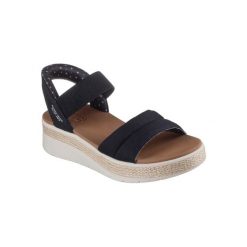 Sandały SKECHERS BOBS SUN RAY Czarny. Czarne sandały Skechers, bez wzorów, z syntetyku, sportowe, bez obcasa, bez zapięcia. Za 260.99 zł.