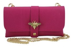 Listonoszka skórzana BARBERINI'S fuksja 958-14. Czerwone shopper bag Barberinis, bez wzorów, ze skóry, eleganckie, bez dodatków. Za 119.99 zł.