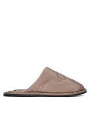 Calvin Klein Jeans Kapcie Slipper Satin Moire YW0YW02053 Beżowy. Brązowe kapcie Calvin Klein Jeans, bez wzorów, z jeansu. Za 209.99 zł.