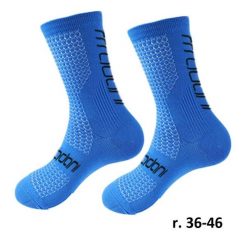 Skarpetki rowerowe unisex madani Flamingo. Niebieskie skarpetki MADANI, bez wzorów. Za 9.99 zł.