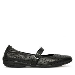 Baleriny Josef Seibel. Czarne baleriny Josef Seibel, bez wzorów, bez obcasa, bez zapięcia. Za 389.99 zł.