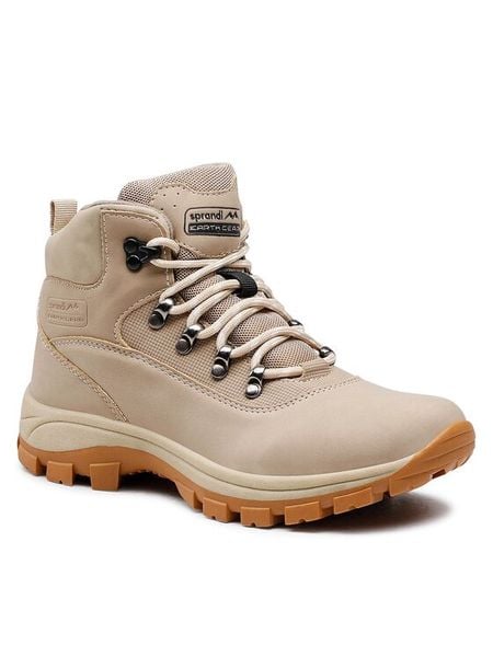 Sprandi Trapery WP40-20645Z Beżowy. Brązowe traperki Sprandi, bez wzorów, ze skóry, bez obcasa, bez zapięcia. Za 159.99 zł.