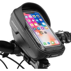 Sakwa na smartfona Rockbros B70 6,2". Czarne torebki klasyczne ROCKBROS, bez wzorów, sportowe, bez dodatków. Za 69.99 zł.