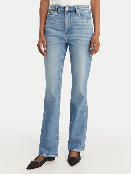 Calvin Klein Jeans Jeansy LV047F665G Niebieski Bootcut Fit. Niebieskie jeansy Calvin Klein Jeans, bez wzorów, z bawełny. Za 313.99 zł.