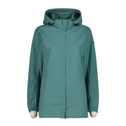 Parka damska turystyczne CMP 35Z5436. Zielone płaszcze CMP, s, bez wzorów, z materiału, z kapturem. Za 529.95 zł.