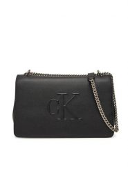 Calvin Klein Jeans Torebka Sculpted Ew Flap Conv Chain LV04K3035G Czarny. Czarne kopertówki Calvin Klein Jeans, bez wzorów, z jeansu, wizytowe, bez dodatków. Za 369.99 zł.