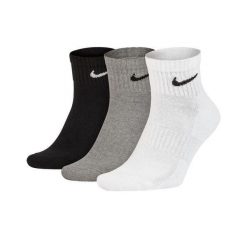 Lekkie Skarpety Do Kostki Unisex Dla Dorosłych (zestaw 3 Sztuk). Brązowe skarpetki Nike, bez wzorów, trekkingowe. Za 81.99 zł.