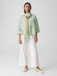 OPUS Szal "Aflume" w kolorze jasnozielonym rozmiar: onesize. Zielone szaliki i kominy Opus, bez wzorów, z materiału. Za 83.45 zł.