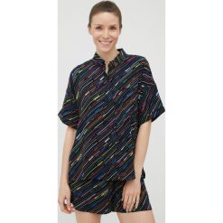 Dkny piżama damska kolor czarny. Czarne piżamy DKNY, l, bez wzorów, z tkaniny, bez kołnierzyka, bez ramiączek. Za 429.99 zł.