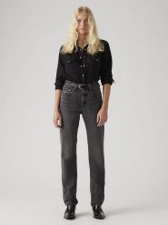 Levi's Dżinsy "501" - Regular fit - w kolorze antracytowym rozmiar: W29/L32. Czarne jeansy Levi's, l, z aplikacjami, klasyczne, z podwyższonym stanem. Za 199.95 zł.