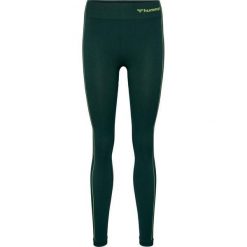 Damskie legginsy bezszwowe Hummel Zone. Zielone legginsy Hummel, bez wzorów, sportowe. Za 191.50 zł.