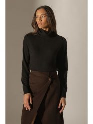 Perfect Cashmere Kaszmirowy golf "Nethan" w kolorze czarnym rozmiar: L. Czarne swetry Perfect Cashmere, l, bez wzorów, z kaszmiru, bez ramiączek. Za 404.30 zł.