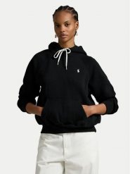 Polo Ralph Lauren Bluza 211971698003 Czarny Regular Fit. Czarne bluzy Polo Ralph Lauren, m, bez wzorów, bez ramiączek, bez kaptura. Za 859.99 zł.