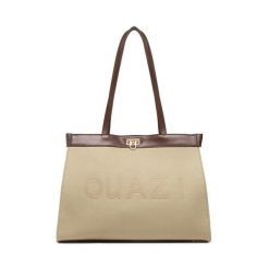 Torebka QUAZI. Brązowe torebki klasyczne QUAZI, bez wzorów, klasyczne, bez dodatków. Za 179.97 zł.