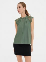 Vero Moda Bluzka Milla 10226072 Zielony Regular Fit. Zielone bluzki Vero Moda, l, bez wzorów, z syntetyku, bez kołnierzyka, bez ramiączek. Za 89.99 zł.