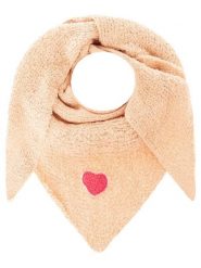 Zwillingsherz Chusta trójkątna "Heart Patch" w kolorze beżowym - 208 x 80 cm rozmiar: onesize. Brązowe chusty Zwillingsherz, bez wzorów, z materiału. Za 82.95 zł.