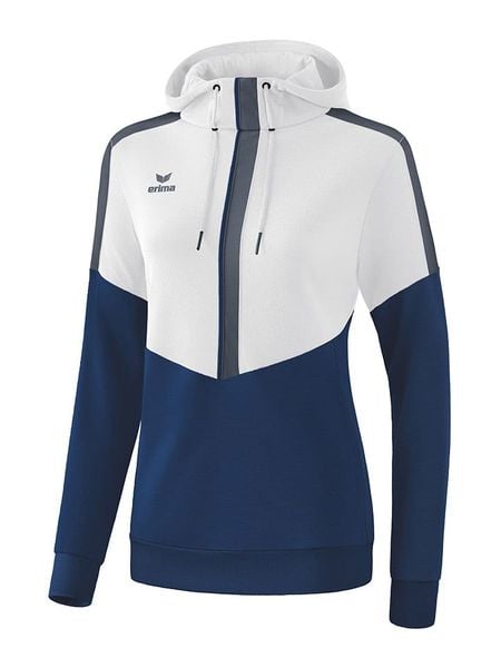Erima Bluza "Squad" w kolorze biało-granatowym rozmiar: 44. Białe bluzy Erima, bez wzorów, bez ramiączek, z kapturem. Za 132.05 zł.