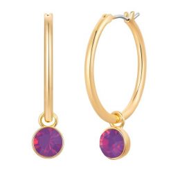 Lulu & Jane Kolczyki z mosiadzu w kolorze zlotym z krysztalem 1 ct Damski. Żółte kolczyki Lulu & Jane, z kryształem, szklane. Za 149.99 zł.