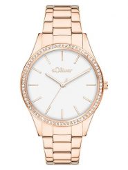 S.Oliver Zegarek kwarcowy w kolorze różowozłoto-białym rozmiar: onesize. Białe, analogowe zegarki S.Oliver, metalowe. Za 217.99 zł.