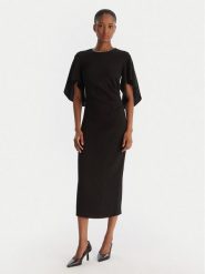 PINKO Sukienka koktajlowa Scopone Abito 105583 A2Q2 Czarny Regular Fit. Czarne sukienki Pinko, bez wzorów, z wiskozy, wizytowe, bez kołnierzyka, bez ramiączek. Za 1,972.27 zł.