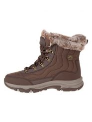 Skechers Skórzane botki "Trego" w kolorze brązowym rozmiar: 38. Brązowe botki Skechers, bez wzorów, z materiału, bez obcasa, bez zapięcia. Za 216.73 zł.