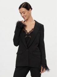 Marella Marynarka Cecco 2330461736200 Czarny Regular Fit. Czarne marynarki i żakiety Marella, bez wzorów, z syntetyku, bez ramiączek. Za 869.99 zł.