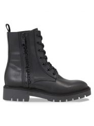 Calvin Klein Jeans Trapery Combat Mid Laceup Boot Wn YW0YW01255 Czarny. Czarne traperki Calvin Klein Jeans, bez wzorów, z jeansu, bez obcasa, bez zapięcia. Za 899.99 zł.